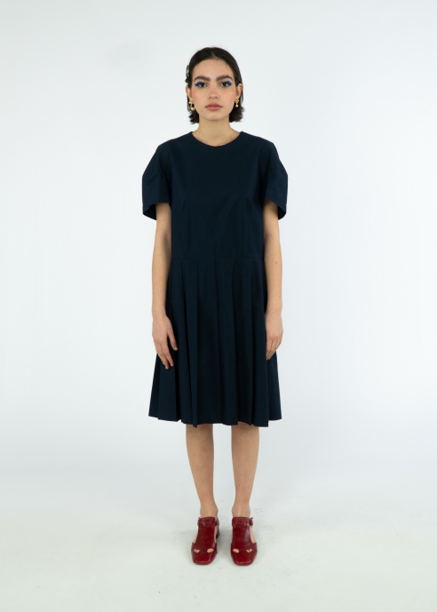 HACHE - BABY DOLL DRESS - NAVY BLUE