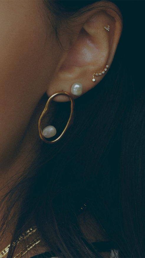 MARIA BLACK - BAROQUE HELIX STUD EARRING