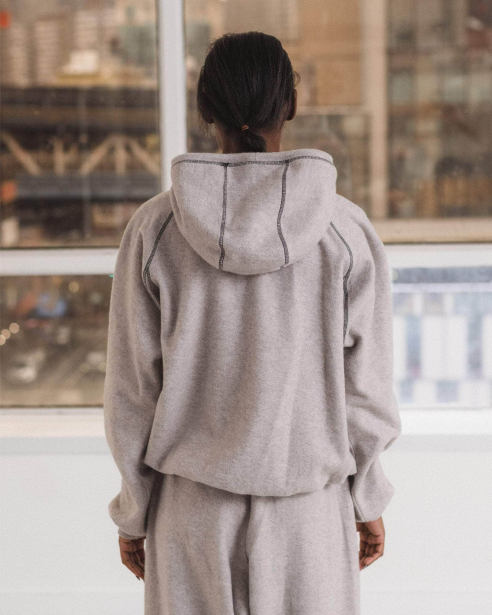 BASERANGE - Fold Hoodie - Recycled cotton fleece