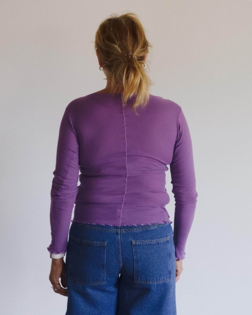 BASERANGE - Pama Long Sleeve Tee - Venet Purple