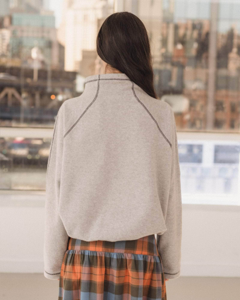 BASERANGE - Fold Turtleneck - Recycled cotton fleece