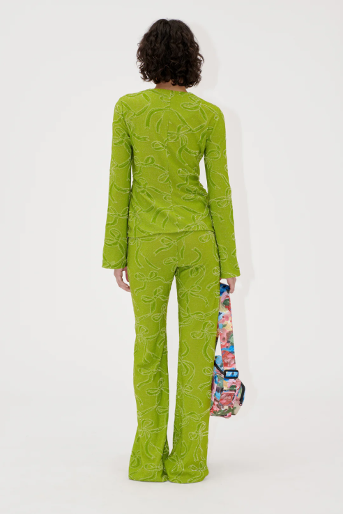 STINE GOYA - Elasticated Straight Long Pants - Ribbons