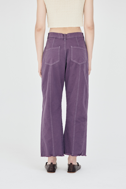 MUNDAKA - Reworked pants - plum purple