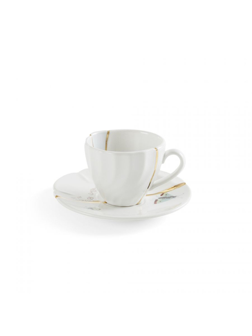 SELETTI - Kintsugi Coffee cup with saucer