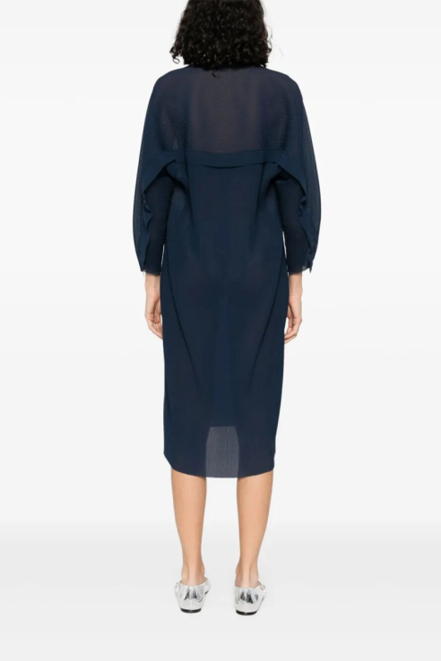 HENRIK VIBSKOV - Index Plisse Dress - Blue