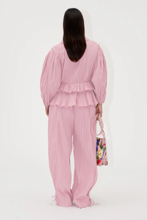 STINE GOYA - Loose Pants w/Tie - Pink Nectar