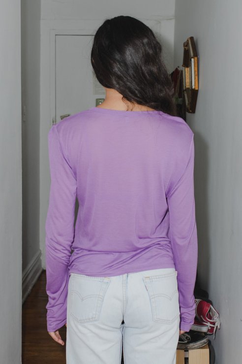 BASERANGE - LONG SLEEVE TEE - chay purple