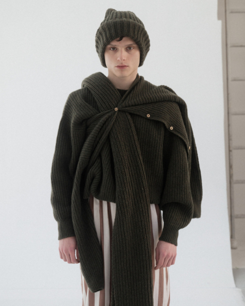 BASERANGE - Mea scarf - Recycled Wool - Foret