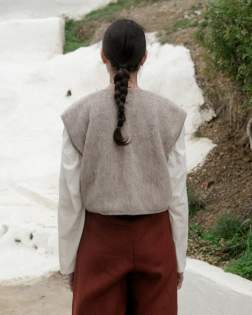 BASERANGE - Capas vest - Brushed Wool 