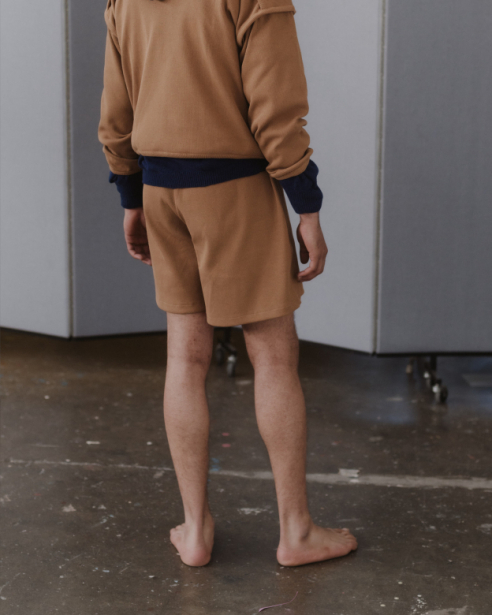BASERANGE - Relief short - Organic Cotton Rib