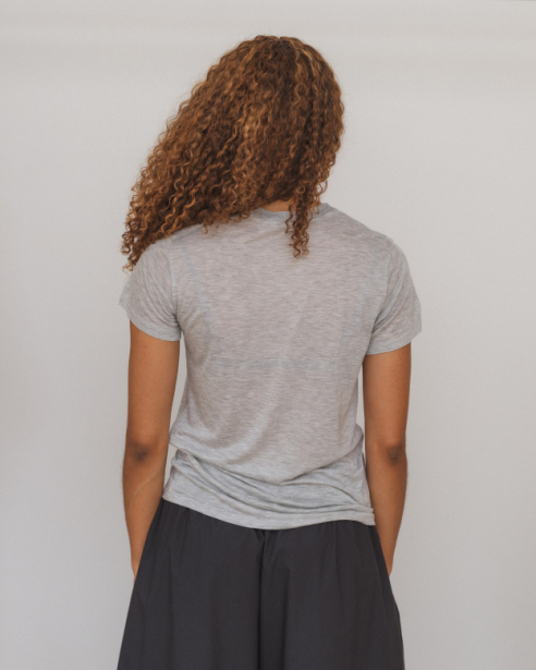 BASERANGE - TEE SHIRT - GREY MELANGE