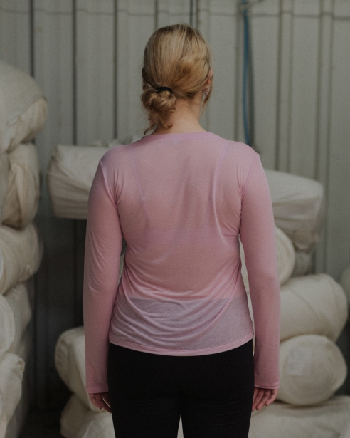 BASERANGE - Long Sleeve Tee - Doro Pink