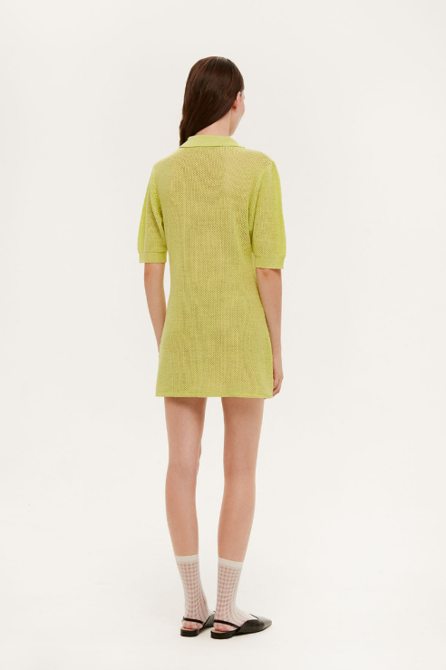 MIRSTORES - PERFORATED LIGHTWEIGHT DRESS - Limetree