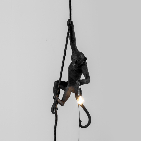 SELETTI - Monkey Lamp black edition Ceiling
