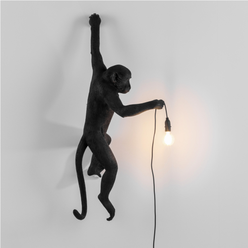SELETTI - Monkey Lamp black edition Hanging