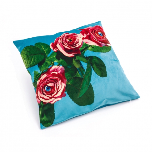 SELETTI - Cushion Roses 50x50 With Plume Padding
