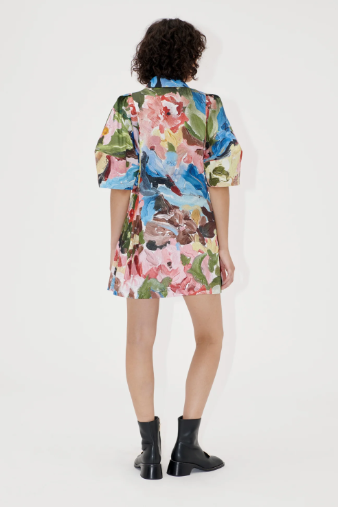 STINE GOYA - Structured Sleeve Mini Dress - Loves Me, Loves Me Not