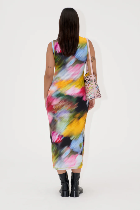 STINE GOYA - Tank Crewneck Dress - Liquid Floral