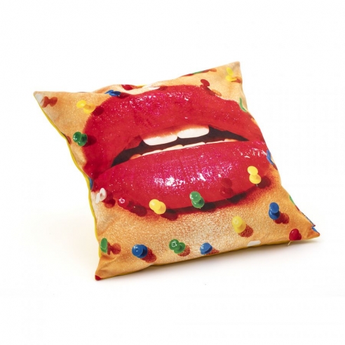 SELETTI - Cushion Mouthwithpins with Plume Padding