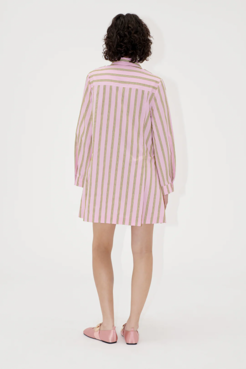 STINE GOYA - Tuck Sleeve Tunic Dress - Wallpaper Stripes